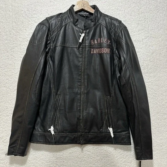 Harley-Davidson Men's Leather Jacket-Long Way Distressed 98089-15VM Sz Small NWT